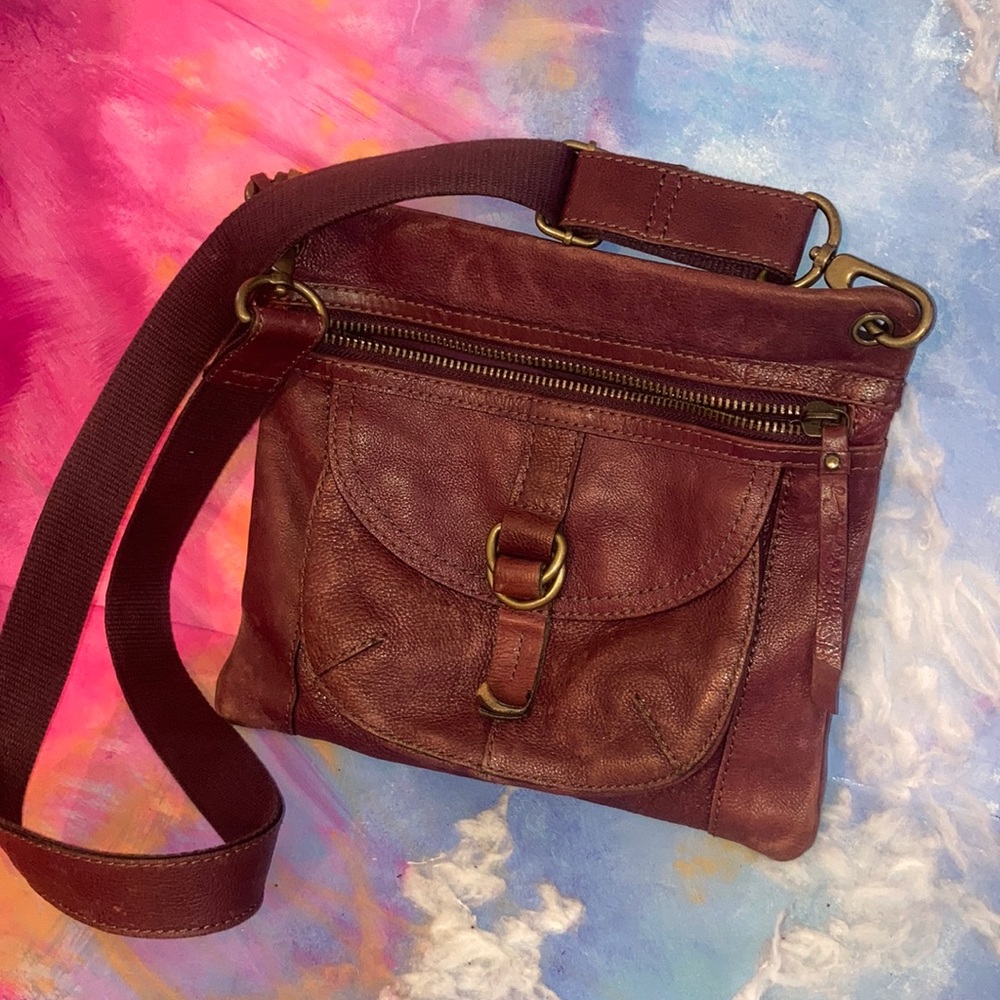 Fossil - Purple Leather Side Bag